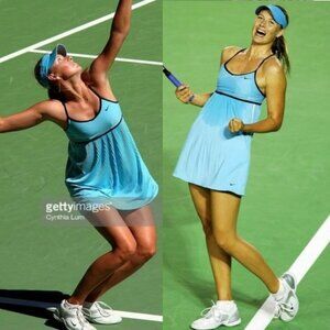 Nwt Nike Maria Sharapova Tennis Dress Pleated skirt Blue M Medium